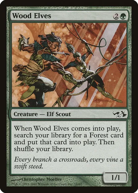 Elfe des bois, carte Magic DD1 18 — extension Duel Decks: Elves vs. Goblins
