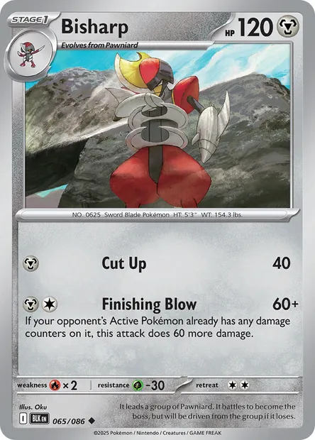 Bisharp, Pokémon card BLK 065 — Black Bolt set