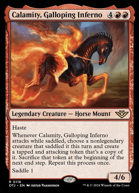 Calamity, Galloping Inferno, Magic card OTJ 116 — Outlaws of Thunder Junction set