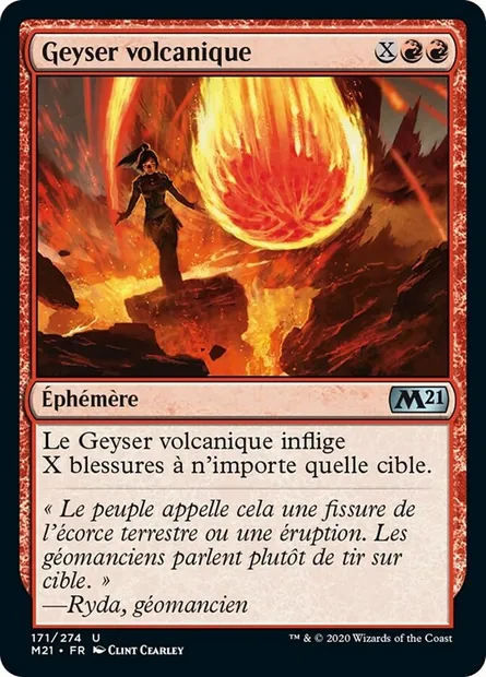 Geyser volcanique, carte Magic M21 171 — extension Core Set 2021