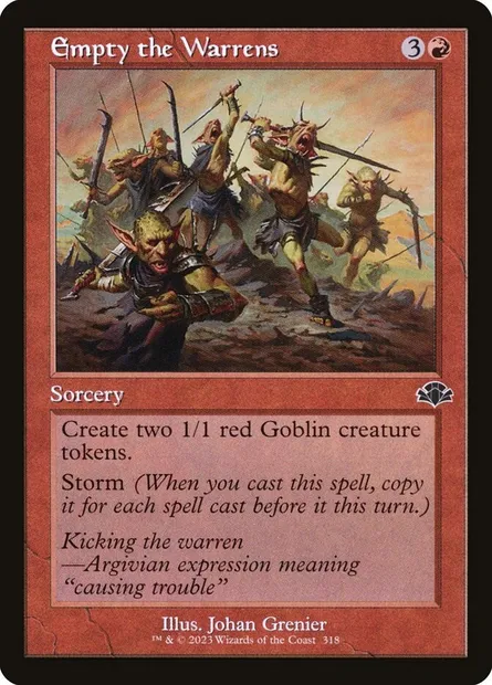 Empty the Warrens, Magic card DMR 318 — Dominaria Remastered set
