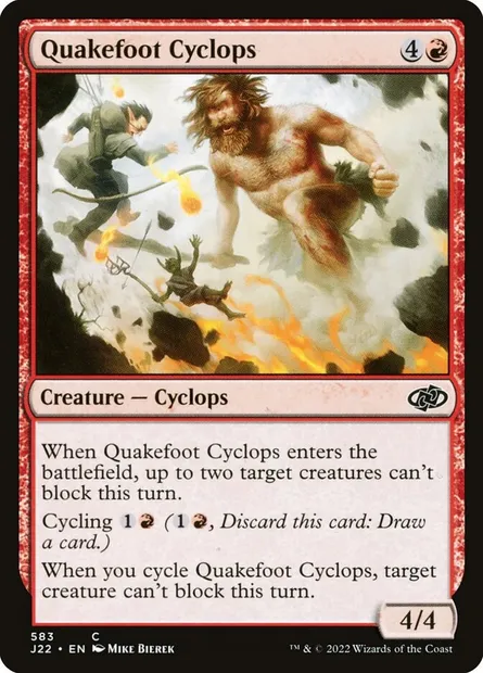 Quakefoot Cyclops, Magic card J22 583 — Jumpstart 2022 set