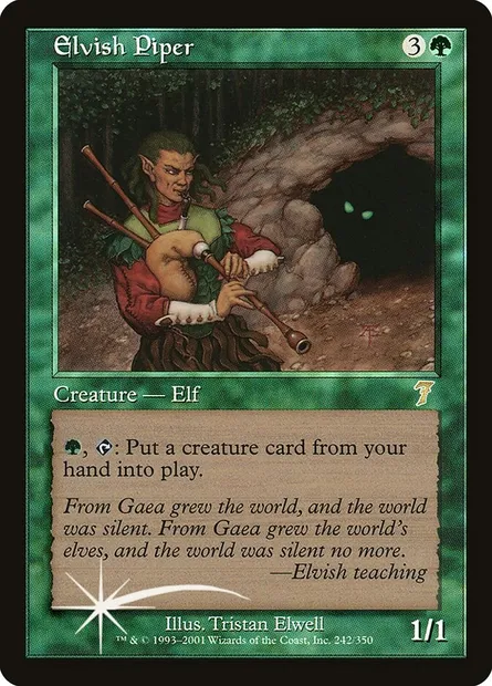 Elvish Piper, Magic card 7ED 242★ — Seventh Edition set