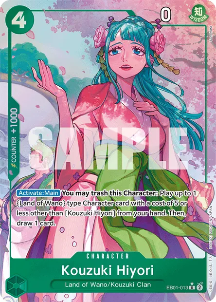 Kouzuki Hiyori, One Piece card EB01-013 — MEMORIAL COLLECTION set