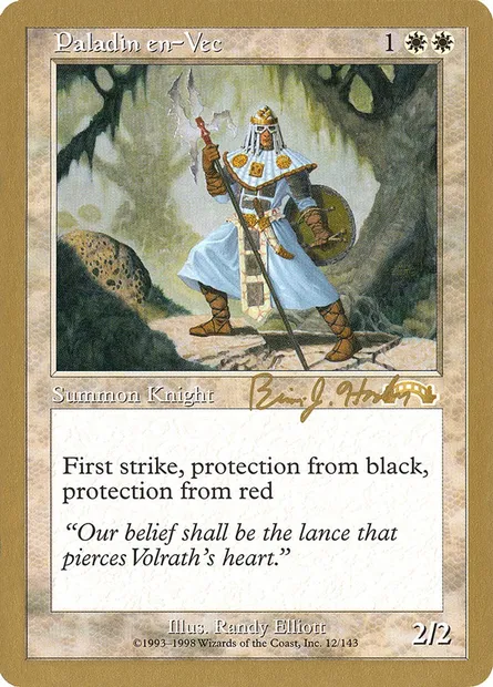 Paladin en-Vec, carte Magic WC98 bh12 — extension World Championship Decks 1998