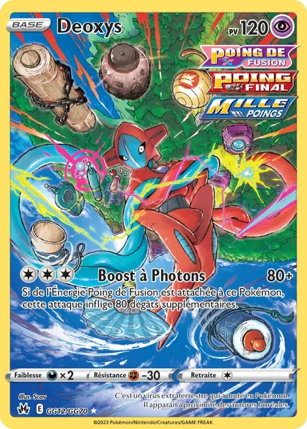 Deoxys, carte Pokémon CRZ GG12 — extension Zénith Suprême