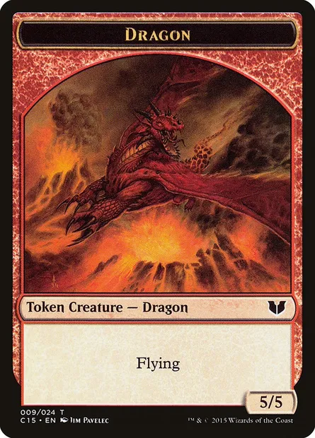 Dragon, carte Magic TC15 9 — extension Commander 2015 Tokens
