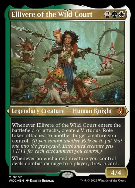 Ellivere of the Wild Court, Magic card WOC 57 — Wilds of Eldraine Commander set