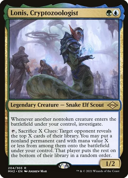 Lonis, Cryptozoologist, Magic card MH2 204 — Modern Horizons 2 set