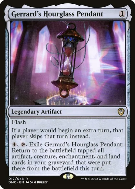 Gerrard's Hourglass Pendant, Magic card DMC 17 — Dominaria United Commander set