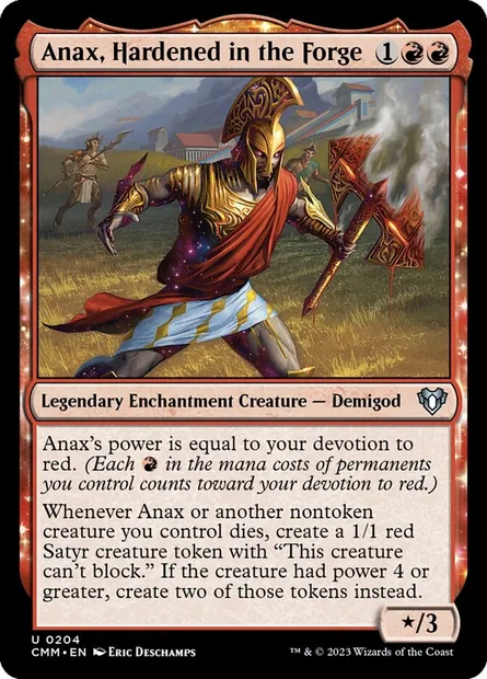 Anax, Hardened in the Forge, Magic card CMM 204 — Commander Masters set