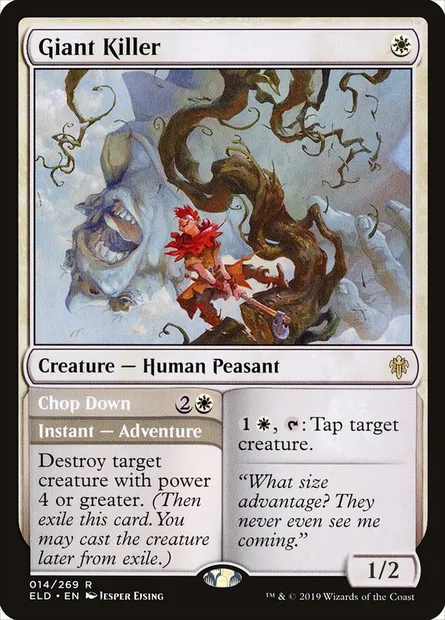 Giant Killer // Chop Down, Magic card ELD 14 — Throne of Eldraine set