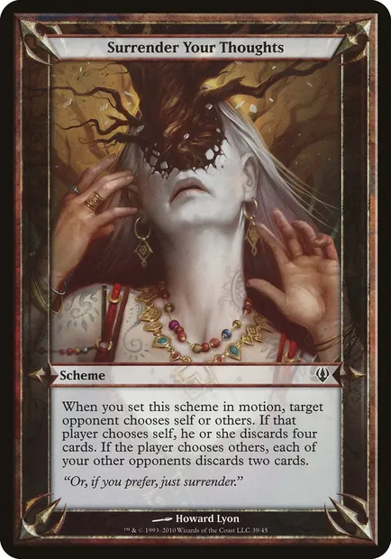 Surrender Your Thoughts, Magic card OARC 39★ — Archenemy Schemes set