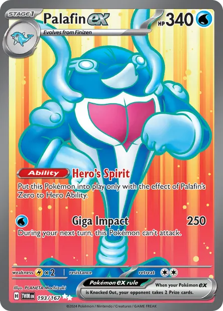 Palafin ex, Pokémon card TWM 193 — Twilight Masquerade set