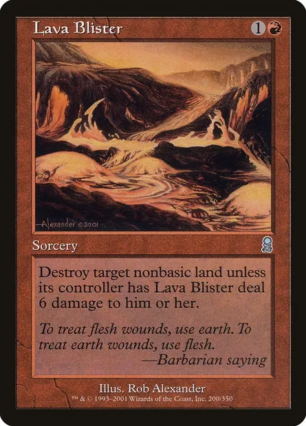 Lava Blister, Magic card ODY 200 — Odyssey set