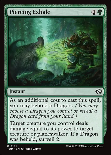 Piercing Exhale, Magic card TDM 151 — Tarkir: Dragonstorm set