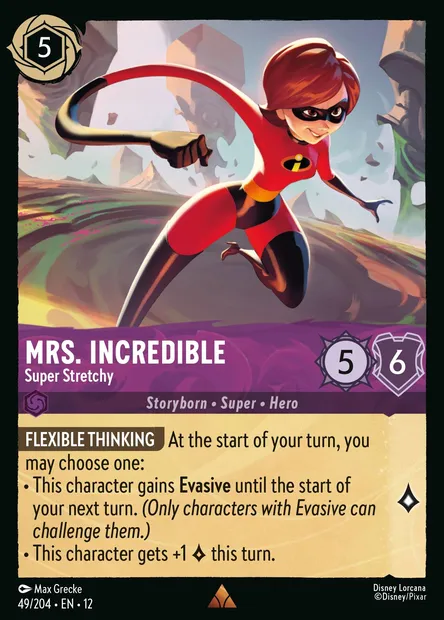 Mrs. Incredible - Super Stretchy, Disney Lorcana card CH12-049 — Wilds Unknown set