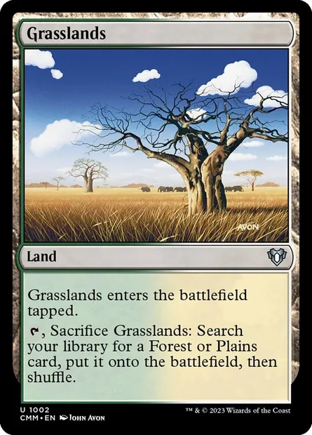 Grasslands, Magic card CMM 1002 — Commander Masters set