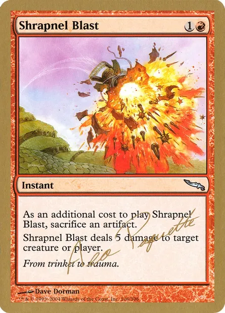 Shrapnel Blast, Magic card WC04 ap106 — World Championship Decks 2004 set