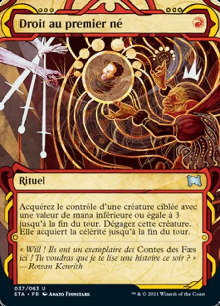 Droit au premier né, carte Magic STA 37 — extension Strixhaven Mystical Archive
