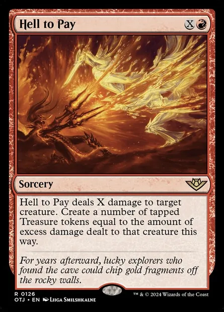 Hell to Pay, Magic card OTJ 126 — Outlaws of Thunder Junction set