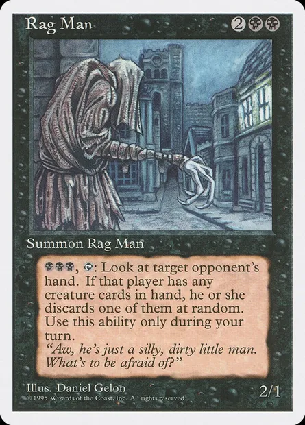 Rag Man, Magic card 4ED 155 — Fourth Edition set