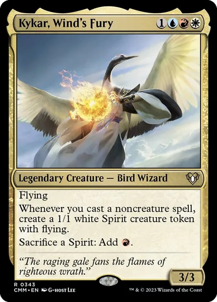 Kykar, Wind's Fury, Magic card CMM 343 — Commander Masters set