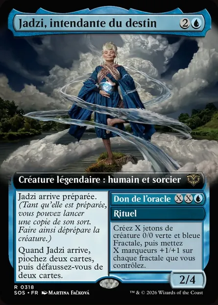 Jadzi, intendante du destin // Oracle's Gift, carte Magic SOS 318 — extension Secrets of Strixhaven