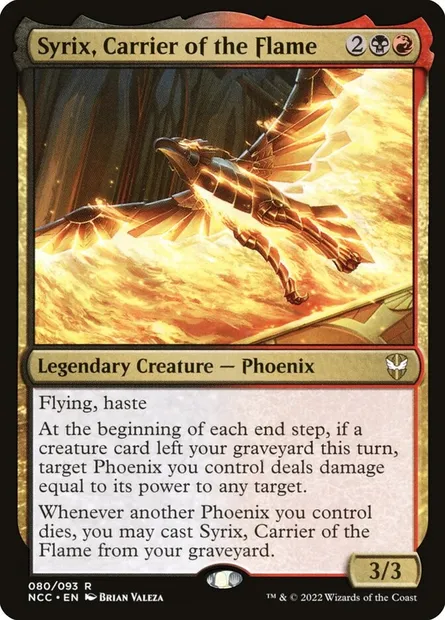 Syrix, Carrier of the Flame, Magic card NCC 80 — New Capenna Commander set