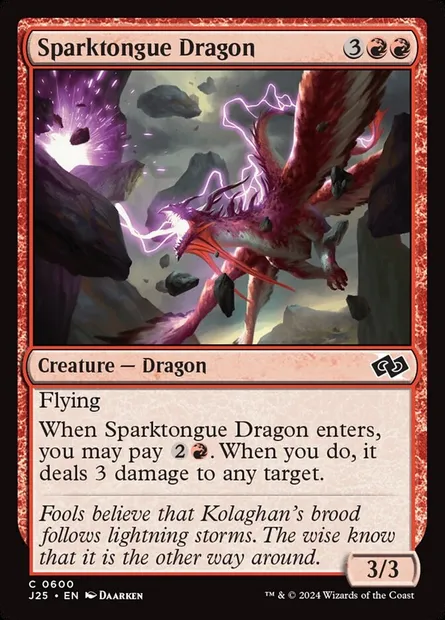 Sparktongue Dragon, Magic card J25 600 — Foundations Jumpstart set