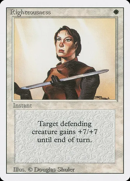 Droiture, carte Magic 3ED 37 — extension Revised Edition
