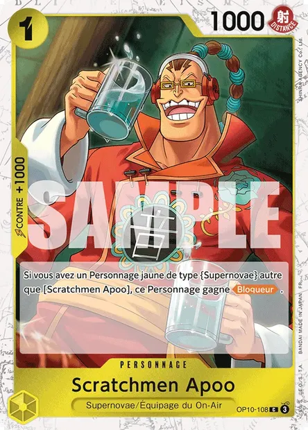 Scratchmen Apoo, carte One Piece OP10-108 — extension SANG ROYAL