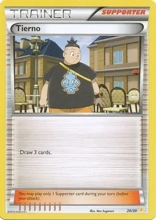 Tierno, carte Pokémon TK9P 020 — extension XY Trainer Kit: Pikachu Libre & Suicune (Pikachu Libre)
