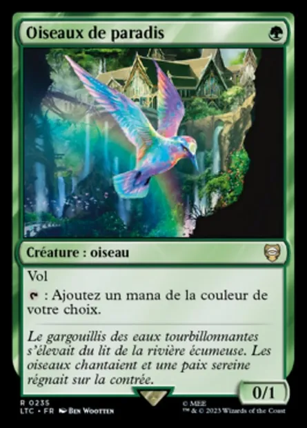 Oiseaux de paradis, carte Magic LTC 235 — extension Tales of Middle-earth Commander