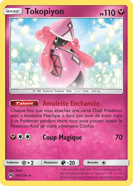 Tokopiyon, carte Pokémon LOT 150 — extension Tonnerre Perdu