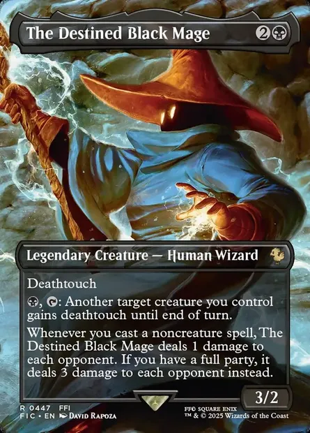 The Destined Black Mage, carte Magic FIC 447 — extension Final Fantasy Commander
