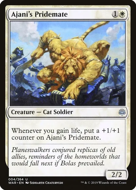 Ajani's Pridemate, Magic card WAR 4 — War of the Spark set