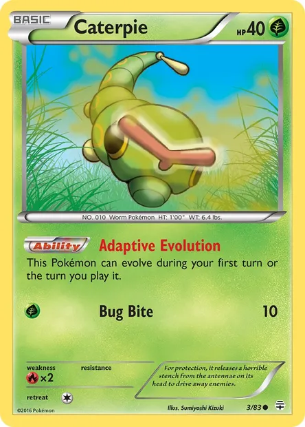 Caterpie, Pokémon card GEN 3 — Generations set