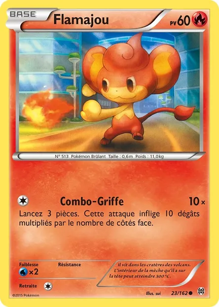Flamajou, carte Pokémon BKT 23 — extension Impulsion Turbo