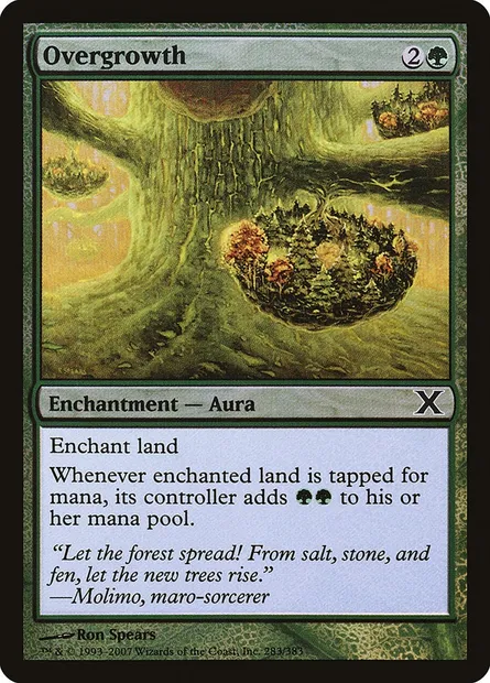 Overgrowth, Magic card 10E 283★ — Tenth Edition set