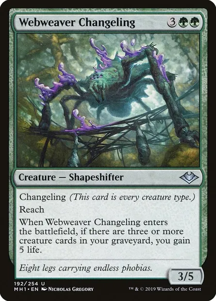 Webweaver Changeling, Magic card MH1 192 — Modern Horizons set
