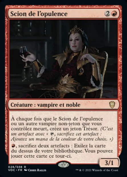 Scion de l'opulence, carte Magic VOC 28 — extension Crimson Vow Commander