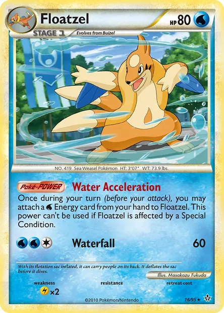 Floatzel, Pokémon card UL 16 — Unleashed set