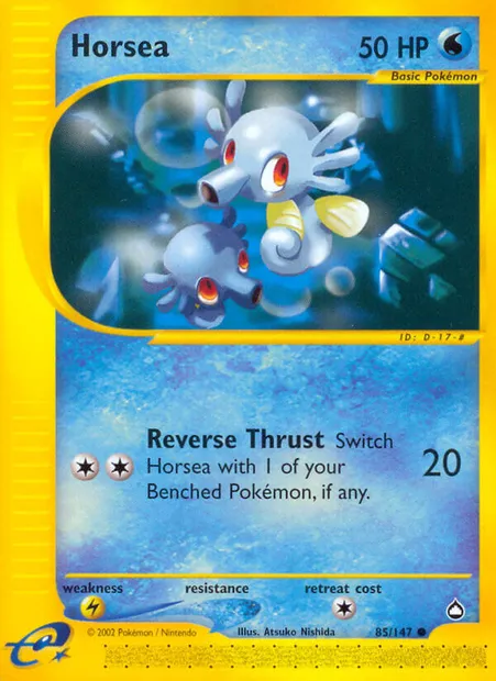 Horsea, Pokémon card AQ 85 — Aquapolis set