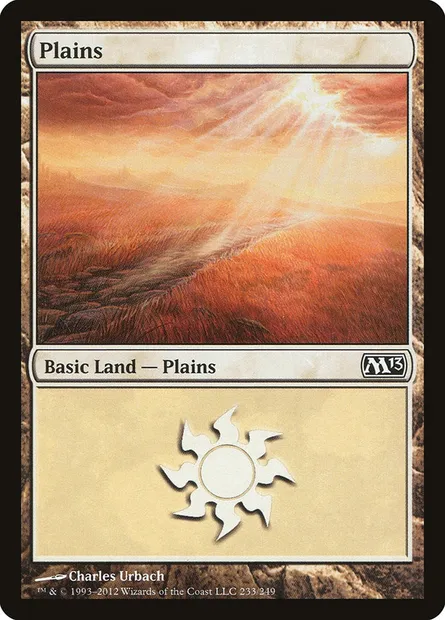 Plains, Magic card M13 233 — Magic 2013 set