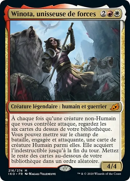 Winota, unisseuse de forces, carte Magic IKO 216 — extension Ikoria: Lair of Behemoths