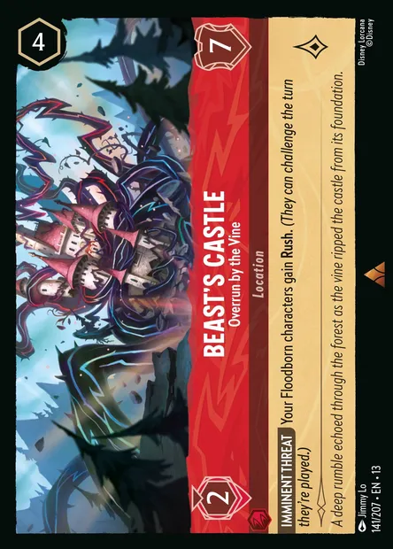 Beast's Castle - Overrun by the Vine, Disney Lorcana card CH13-141 — Attack of the Vine! set