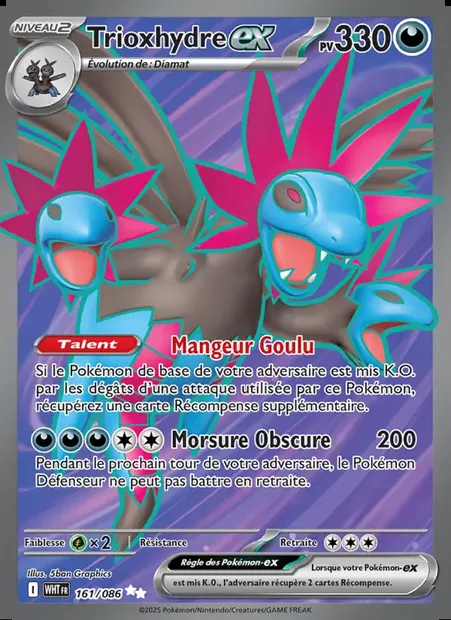 Trioxhydre-ex, carte Pokémon WHT 161 — extension Flamme Blanche