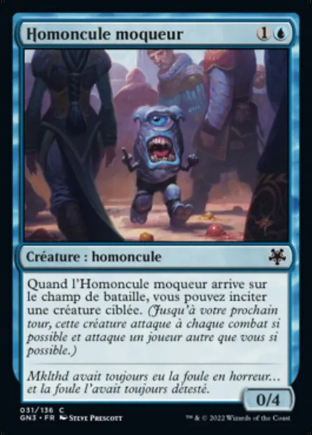 Homoncule moqueur, carte Magic GN3 31 — extension Game Night: Free-for-All