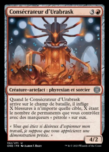 Consécrateur d'Urabrask, carte Magic ONE 152 — extension Tous Phyrexians